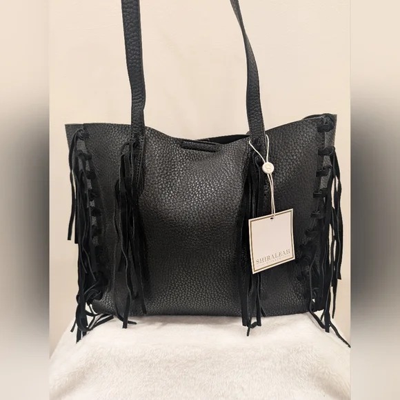Shiraleah Fringe Tote And Clutch - Picture 2 of 8